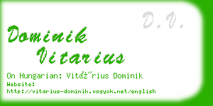 dominik vitarius business card